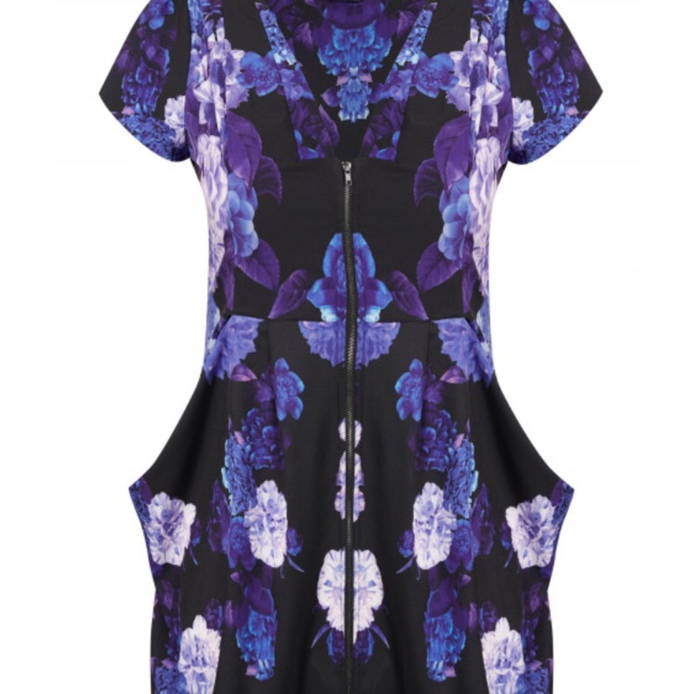 Hydrangea Zip Dress
